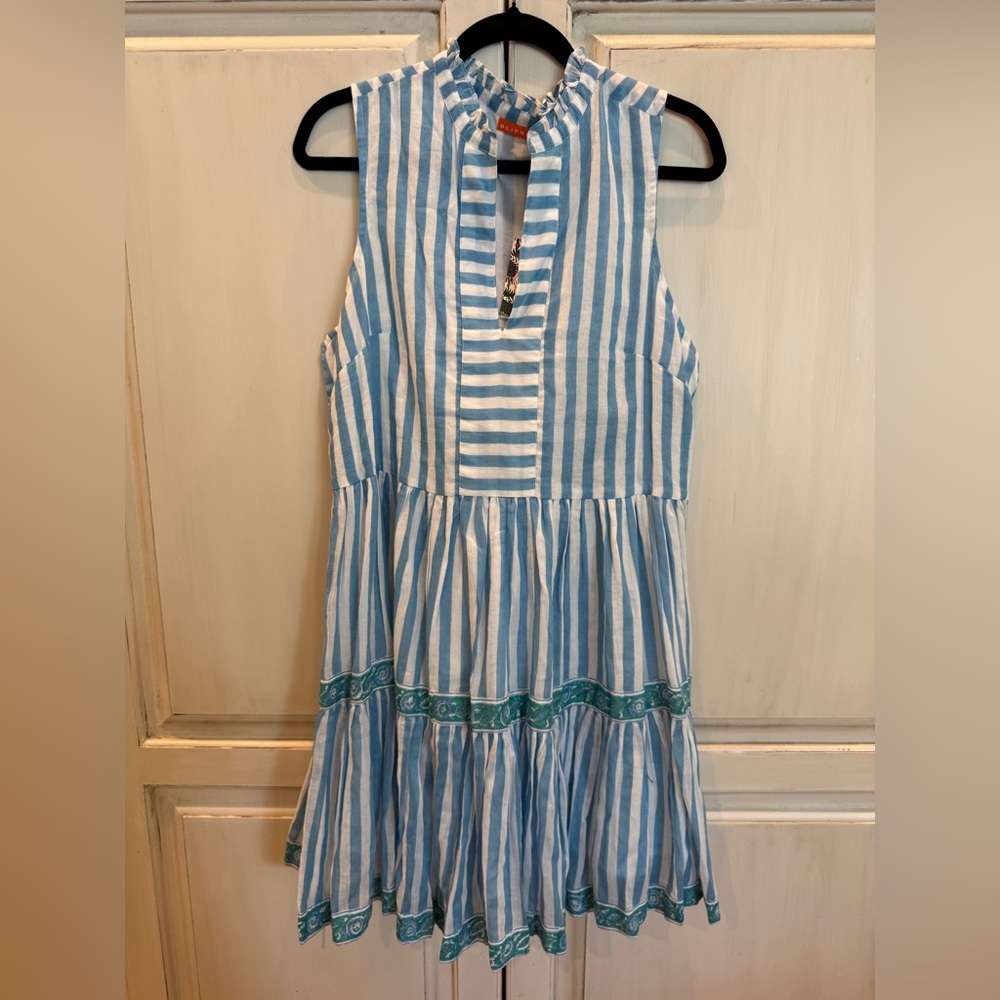 Oliphant Nassau Blue Yoke Dress Size XL - Picture 2 of 6